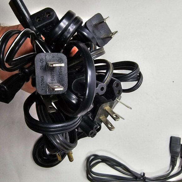 Lot of 20 Assorted Replacement Electric Power Cord Cables w/ Various Connectors - Picture 6 of 8